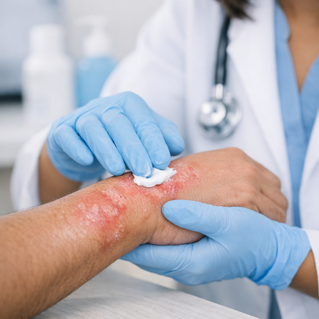 Eczema treatment at clinic
